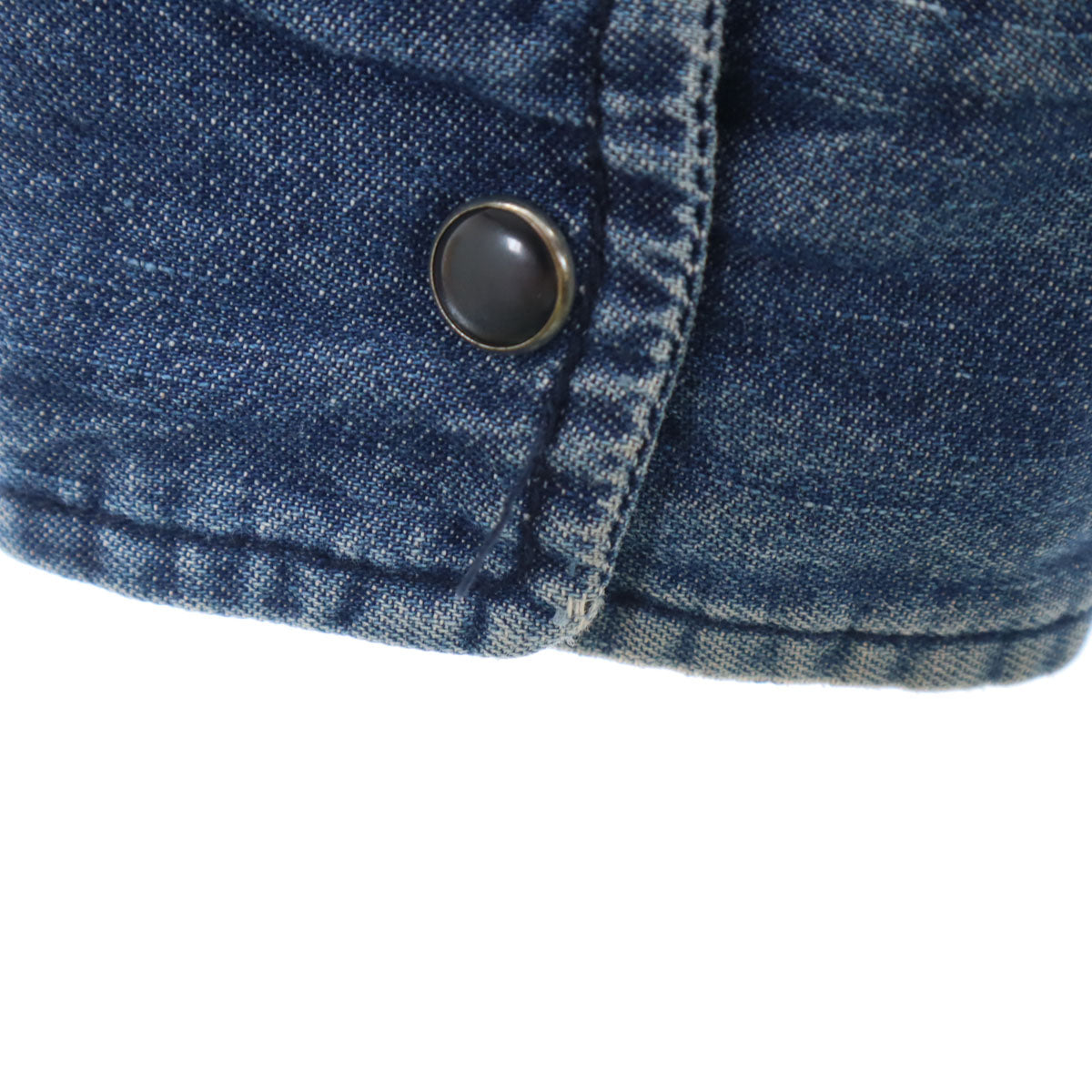 BEAMS ビームス 長袖 デニムシャツ M インディゴ エルボーパッチ メンズ