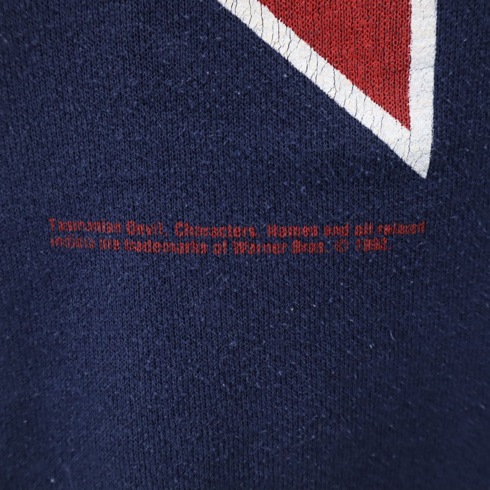 JOSTENS ジャスティンズ 90s USA製 オールド タズマニアンデビル 長袖 スウェット トレーナー L ネイビー ルーニーテューンズ メンズ