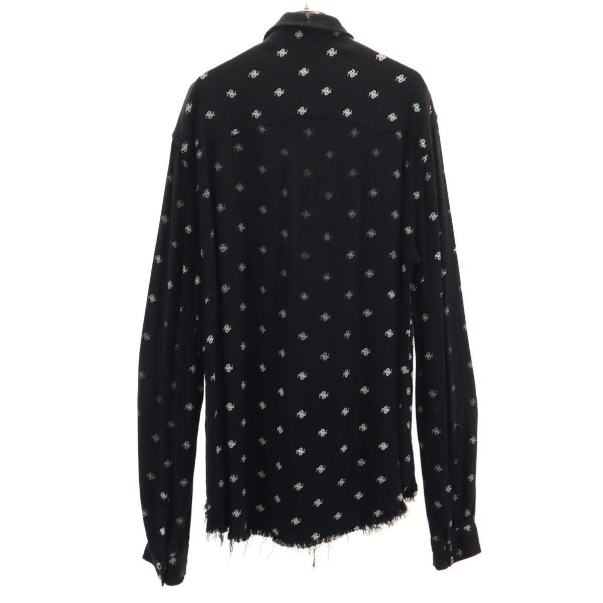 AMIRI アミリ USA製 総柄 長袖 ウエスタンシャツ L 黒 メンズ