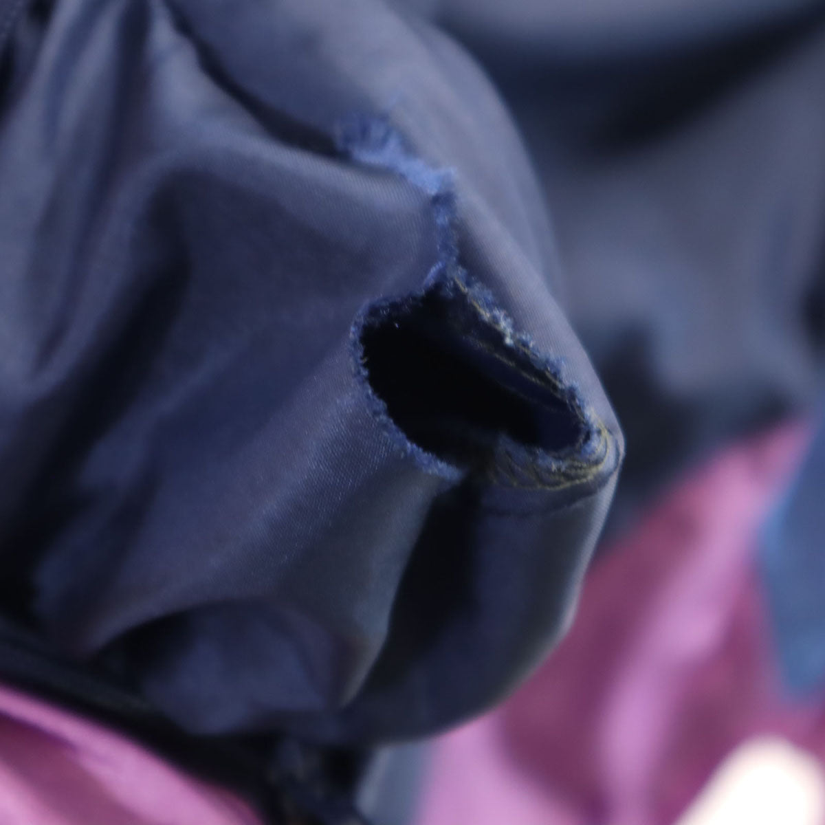 adidas アディダス 80s ヴィンテージ トレフォイルロゴ刺繍 ナイロンジャケット M ネイビー メンズ