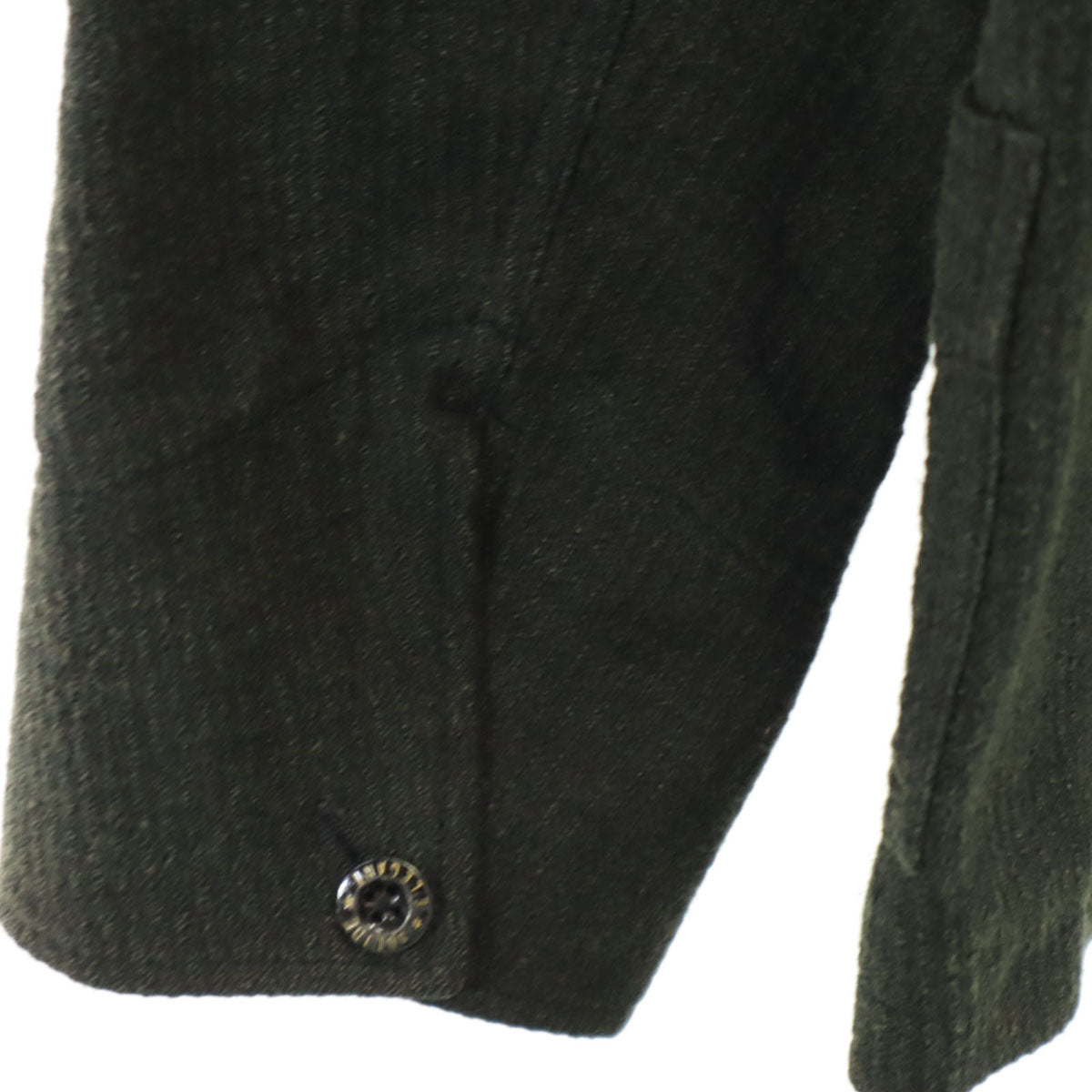 SOLID ELEGANT ソリッドエレガント フレンチワーク ノーカラージャケット グリーン系 メンズ