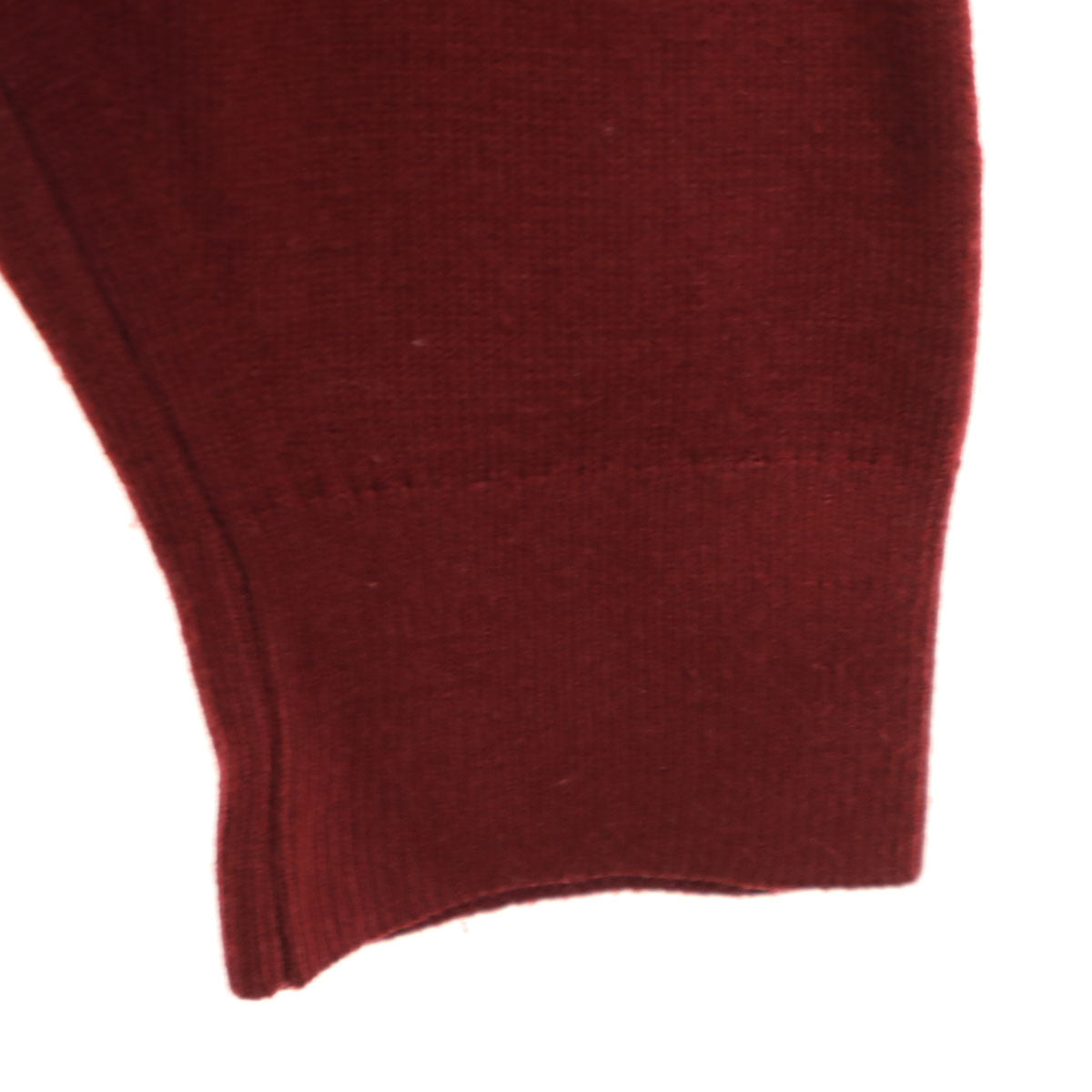 FRED PERRY フレッドペリー イングランド製 長袖 Vネック ニット 36 レッド系 メンズ