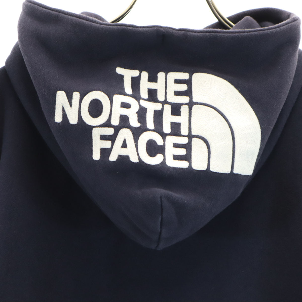 THE NORTH FACE ザノースフェイス フードビッグロゴ 長袖 ジップパーカー M ネイビー アウトドア NT62130 裏起毛 メンズ