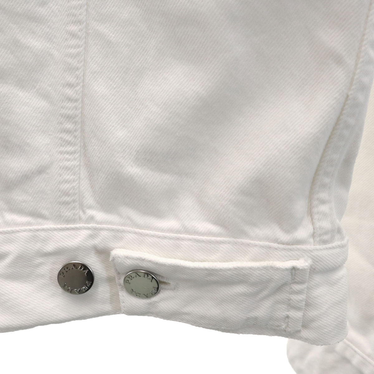 PRADA プラダ イタリア製 デニムジャケット 48 ホワイト メンズ