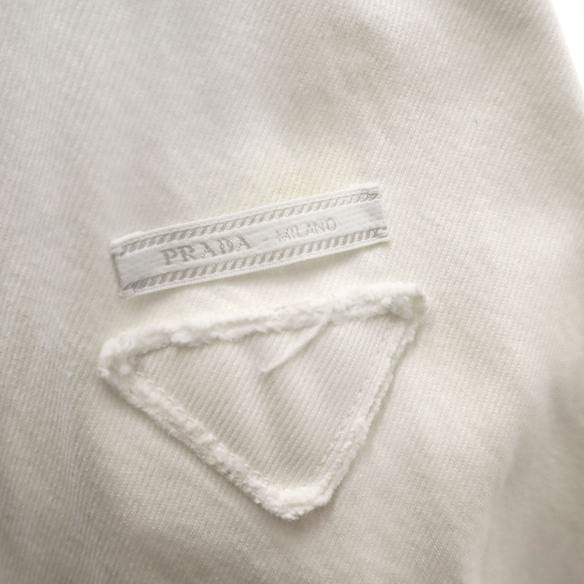 PRADA プラダ イタリア製 デニムジャケット 48 ホワイト メンズ