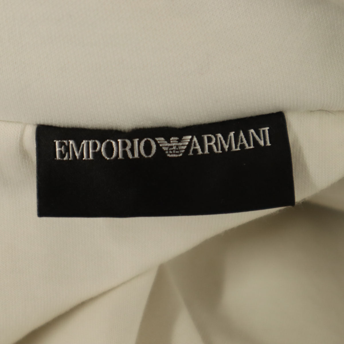 Emporio Armani エンポリオアルマーニ 長袖 パーカー XS ホワイト系 スチレッチ メンズ