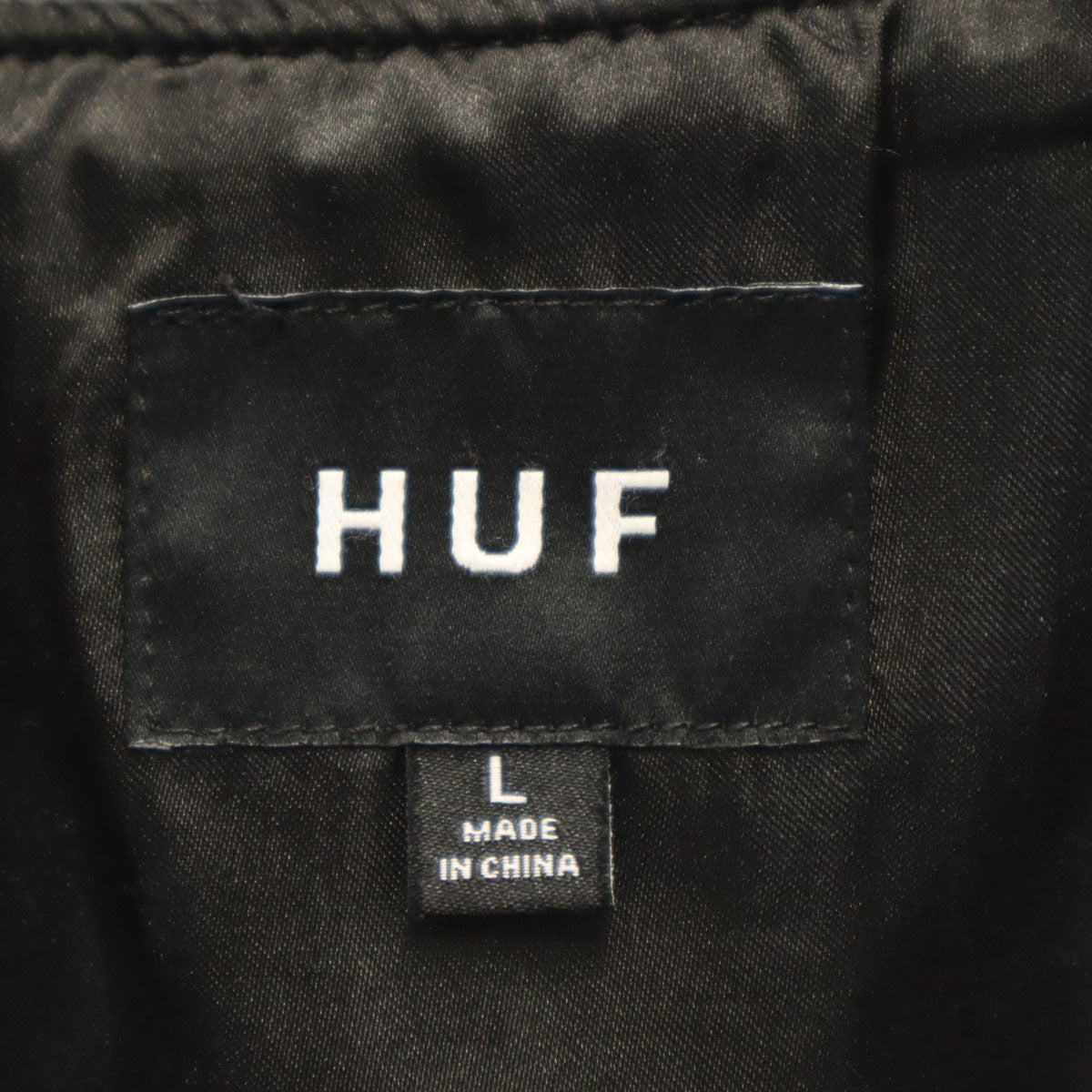 HUF ハフ ベロア ブルゾン L ブラック メンズ