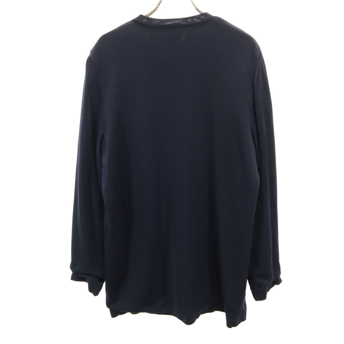 SalvatoreFerragamo サルバトーレフェラガモ 90s イタリア製 シルクブレンド オールド 長袖 アンサンブル S ネイビー系 レディース