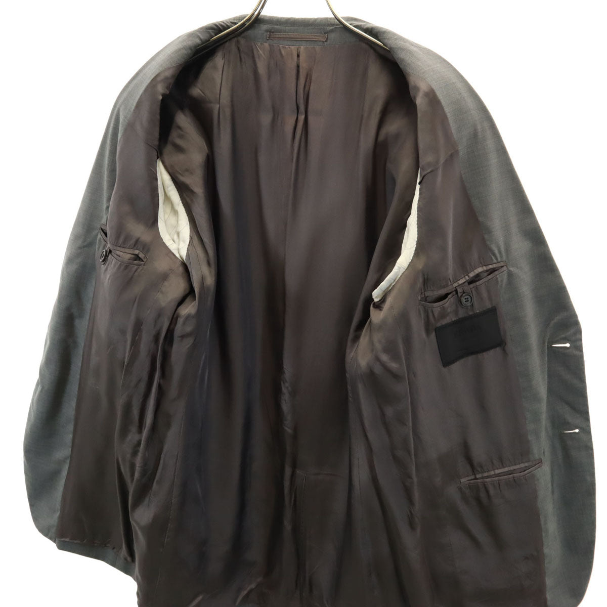 PRADA プラダ イタリア製 ウール テーラードジャケット 48 グレー メンズ