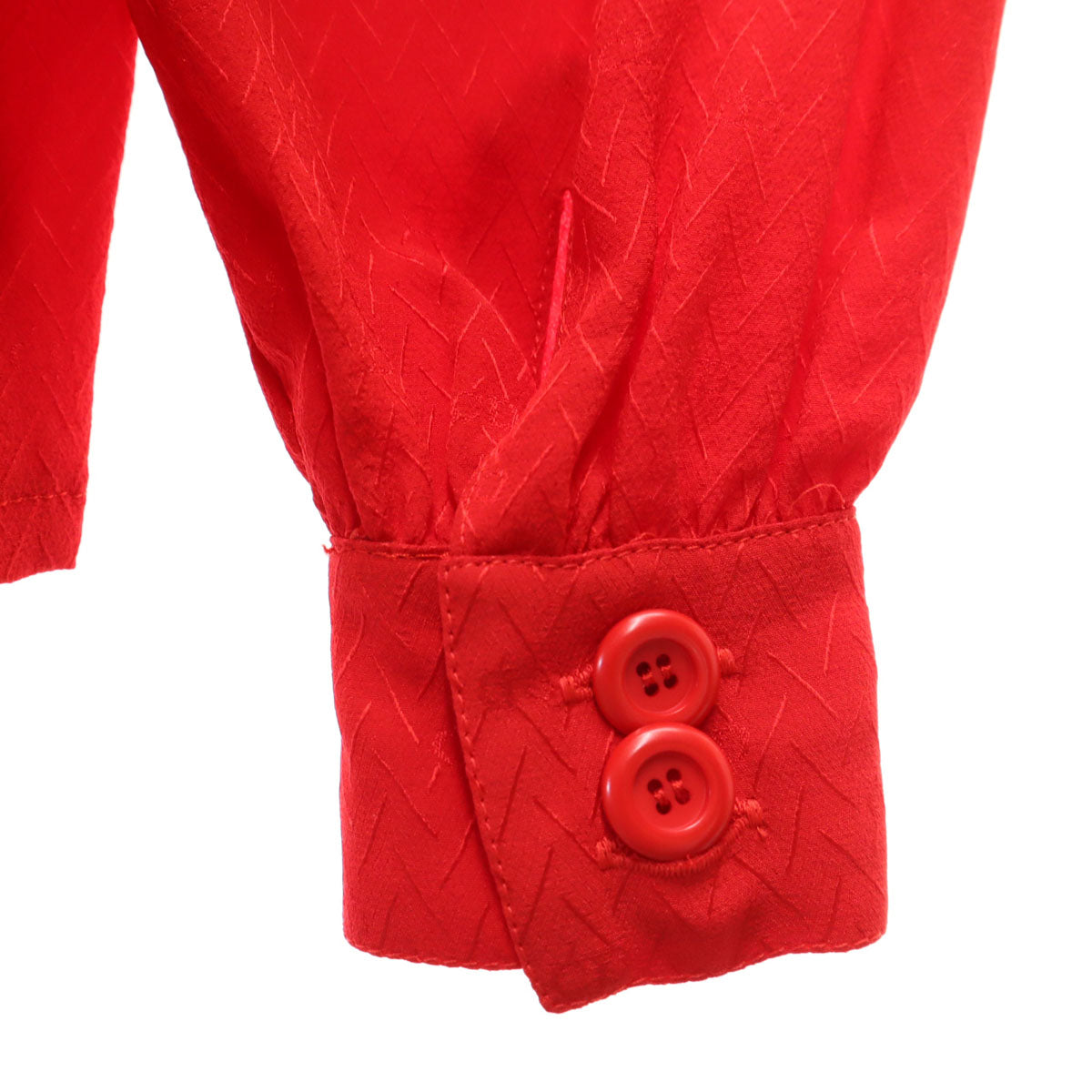 Christian Dior PRET-A-PORTER クリスチャンディオール プレタポルテ 90s オールド 総柄 長袖 シャツ 上下 セットアップ 7 レッド レディース