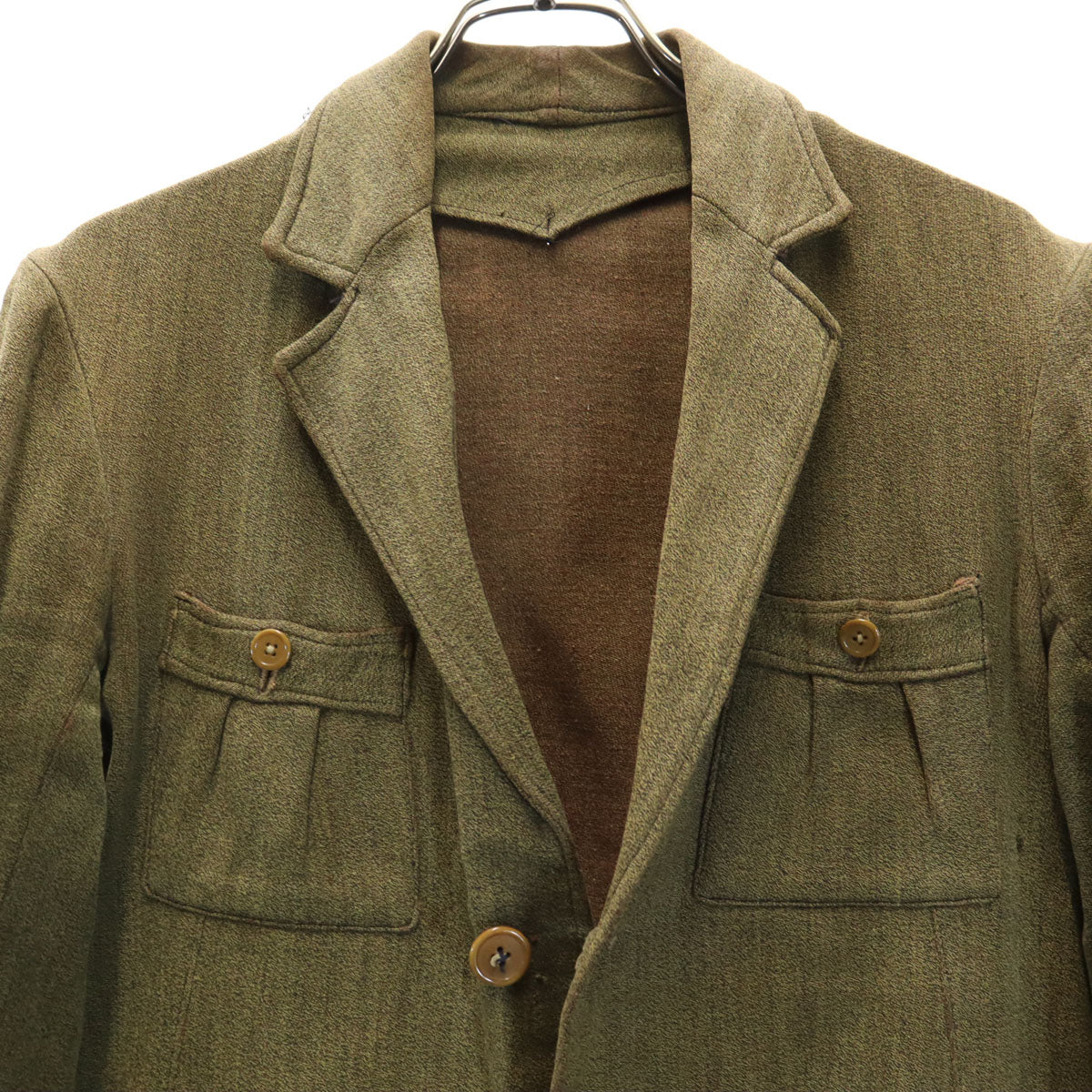 60s ヴィンテージ サファリジャケット 上下 セットアップ カーキ系 メンズ