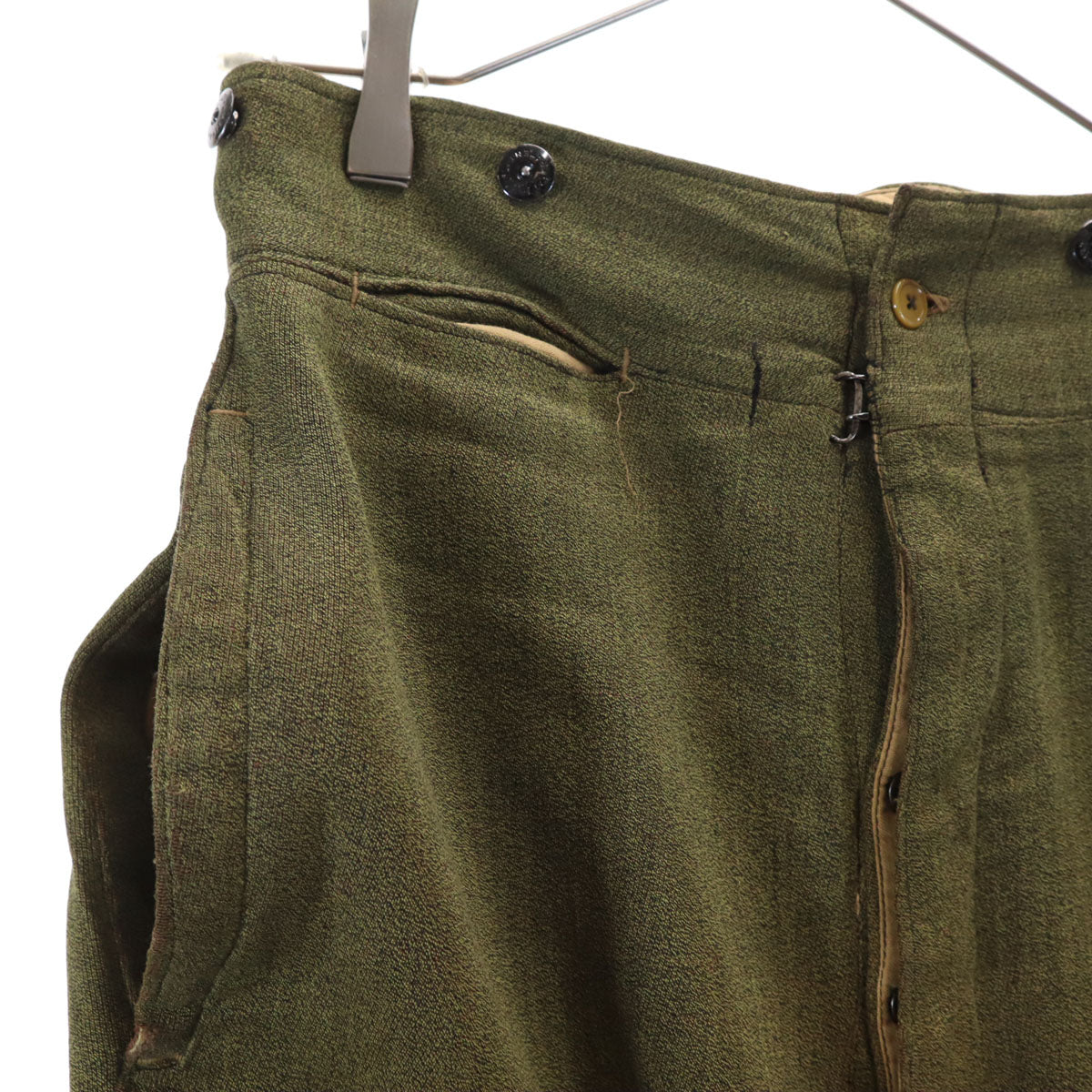 60s ヴィンテージ サファリジャケット 上下 セットアップ カーキ系 メンズ