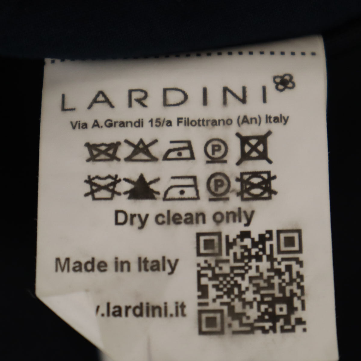 LARDINI ラルディーニ イタリア製 シングル スーツ 上下 セットアップ 46 濃紺 メンズ