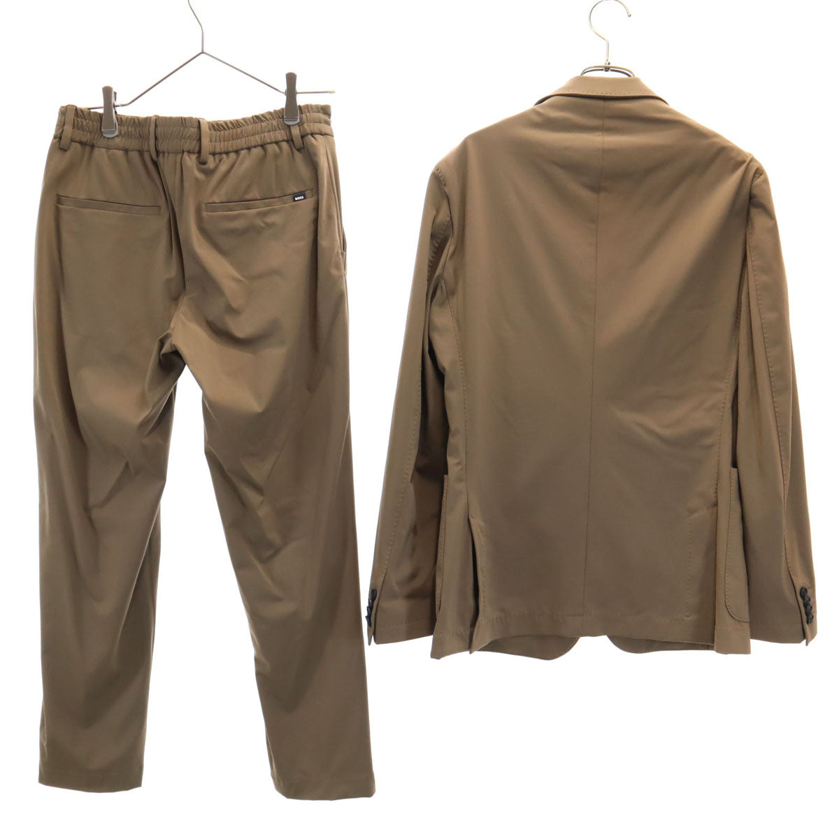 BOSS ボス カジュアル スーツ 上下 セットアップ 44 ブラウン イージー ストレッチ メンズ