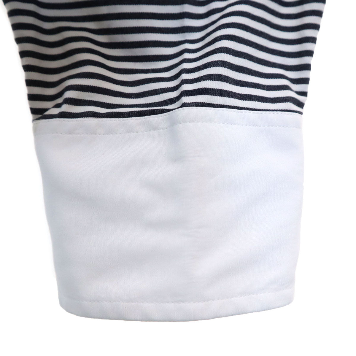 Charvet シャルベ フランス製 ボーダー柄 長袖 シャツ ホワイト系 メンズ