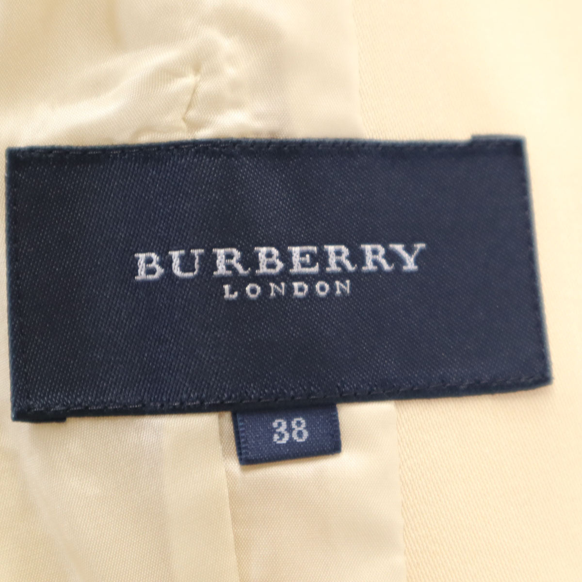 BURBERRY バーバリー シルクブレンド テーラードジャケット 38 ベージュ 三陽商会 レディース