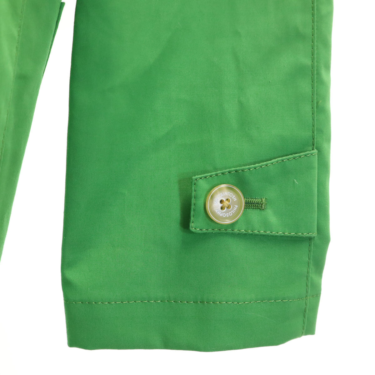 MACKINTOSH PHILOSOPHY マッキントッシュフィロソフィー 日本製 ステンカラーコート 36 グリーン系 ライナー付き 三陽商会 レディース