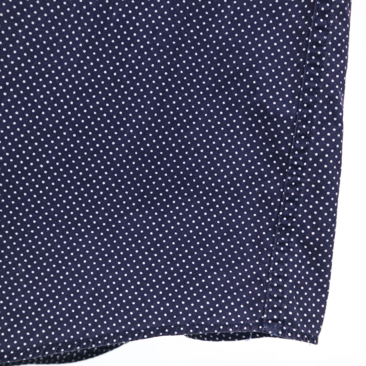 BURBERRY BLUE LABEL バーバリーブルーレーベル ドット柄 長袖 シャツ 2 ネイビー 三陽商会 水玉 メンズ