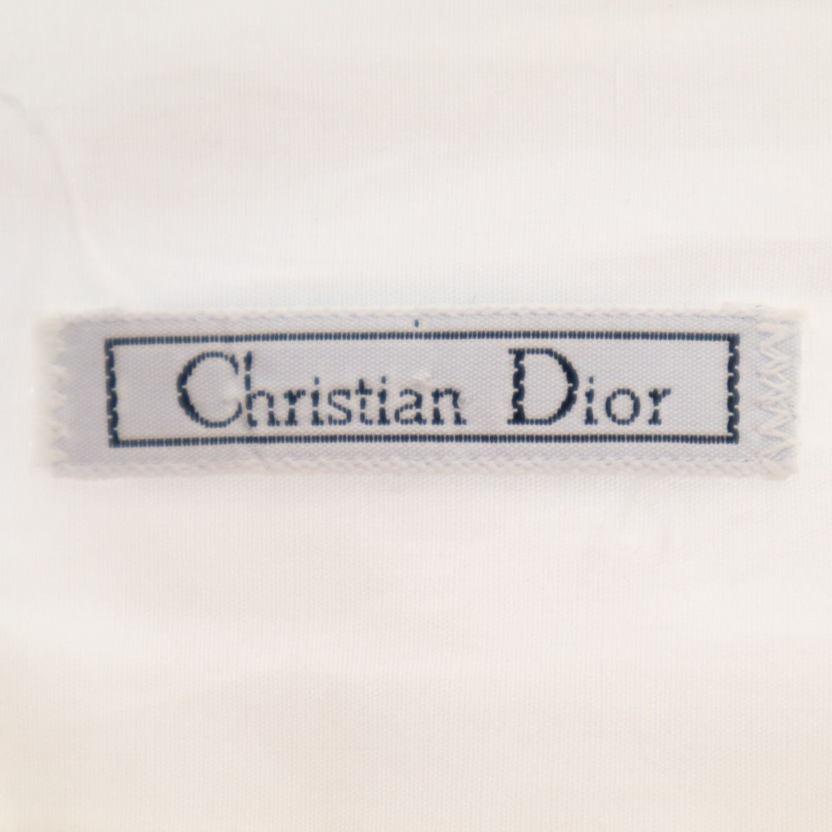 Christian Dior クリスチャンディオール 長袖 コットンシャツ 16-35 ホワイト ダブルカフス メンズ