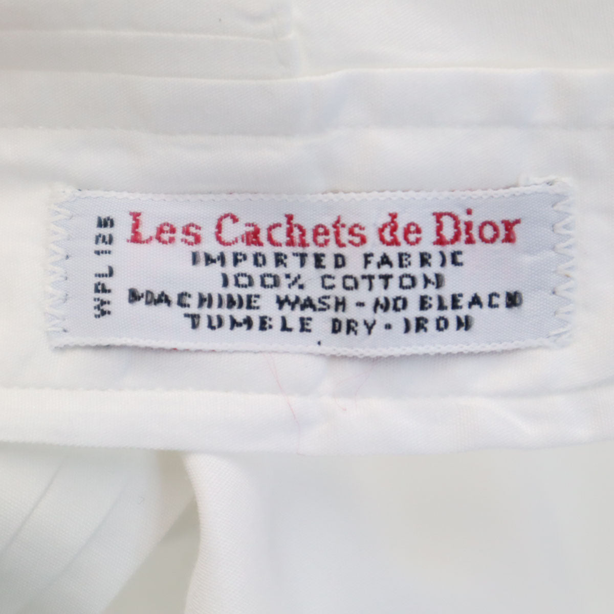 Christian Dior クリスチャンディオール 長袖 コットンシャツ 16-35 ホワイト ダブルカフス メンズ