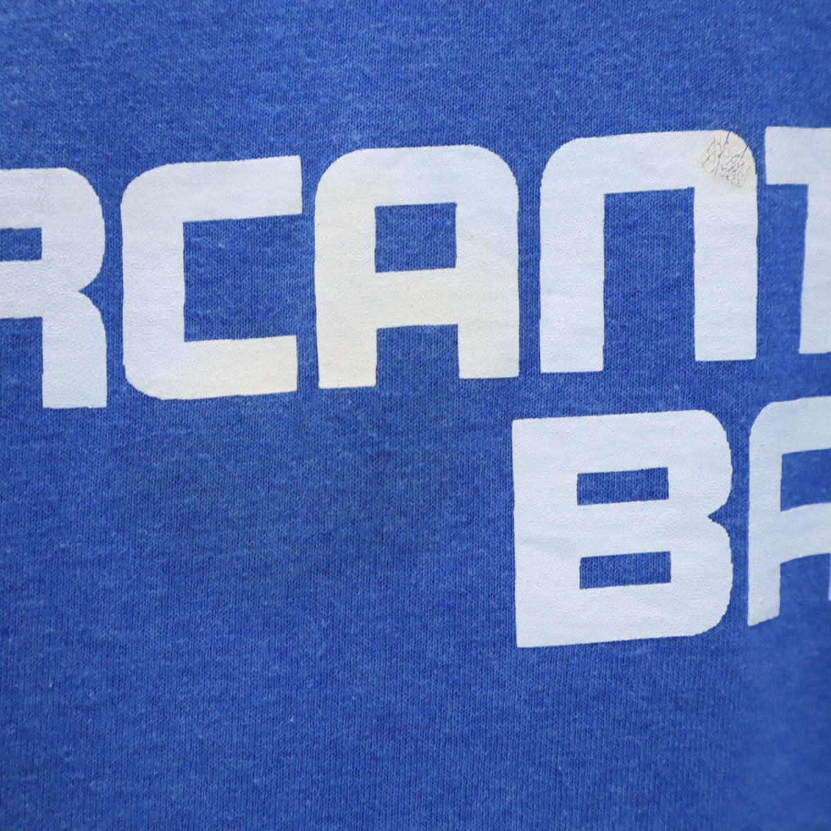 FRUIT OF THE LOOM BEST フルーツオブザルーム ベスト 90s USA製 オールド MERCANTILE BANK 長袖 Tシャツ XL ブルー ロンT 企業モノ メンズ