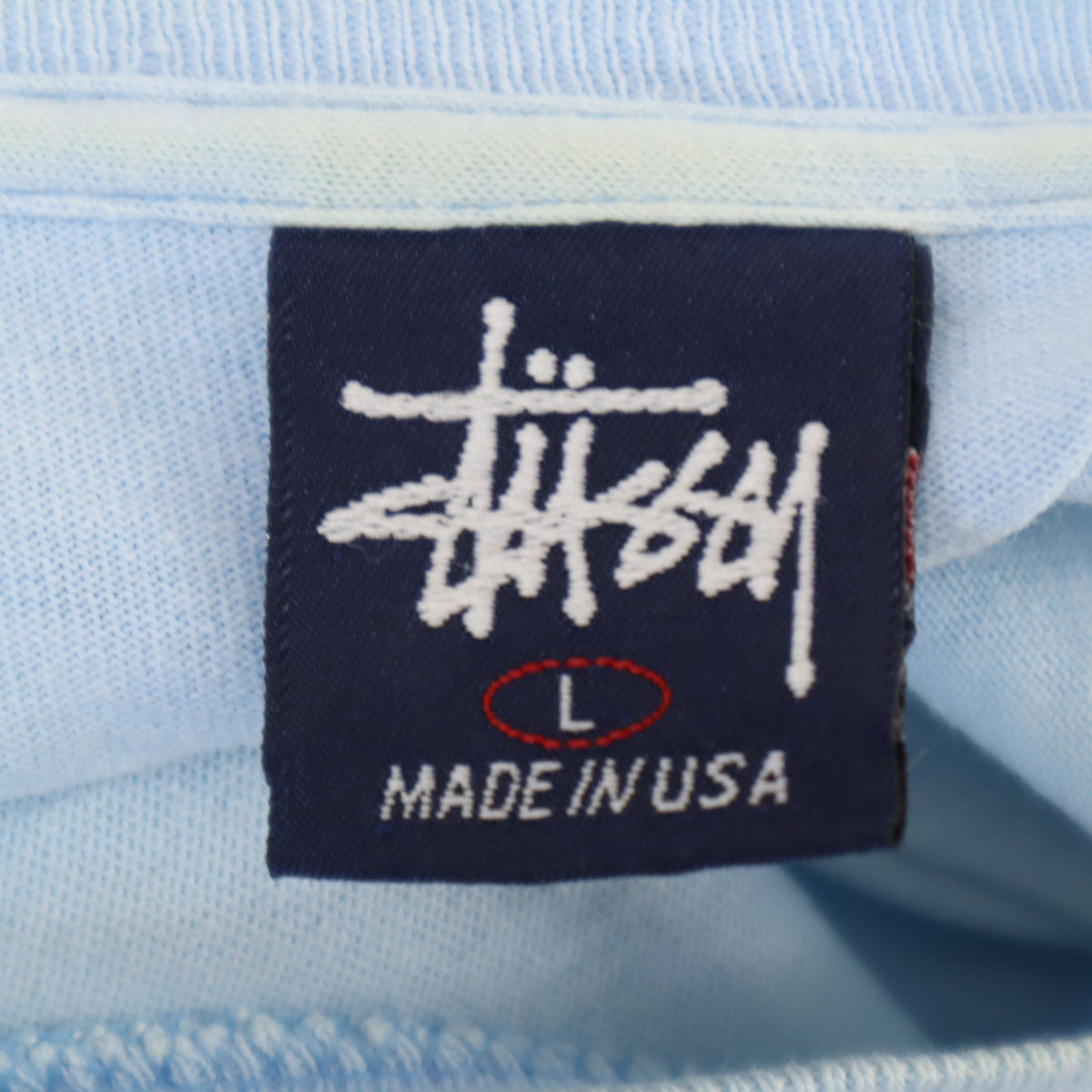 STUSSY ステューシー 90s USA製 オールド 長袖 Tシャツ L 水色 ロンT