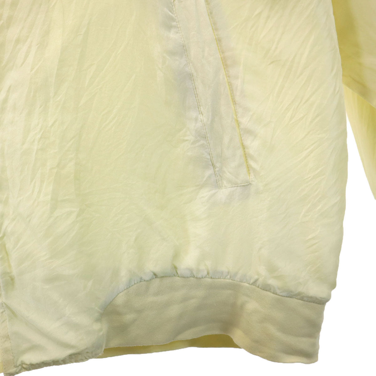BLAIR 90s シルク オールド ブルゾン L イエロー ジャケット メンズ
