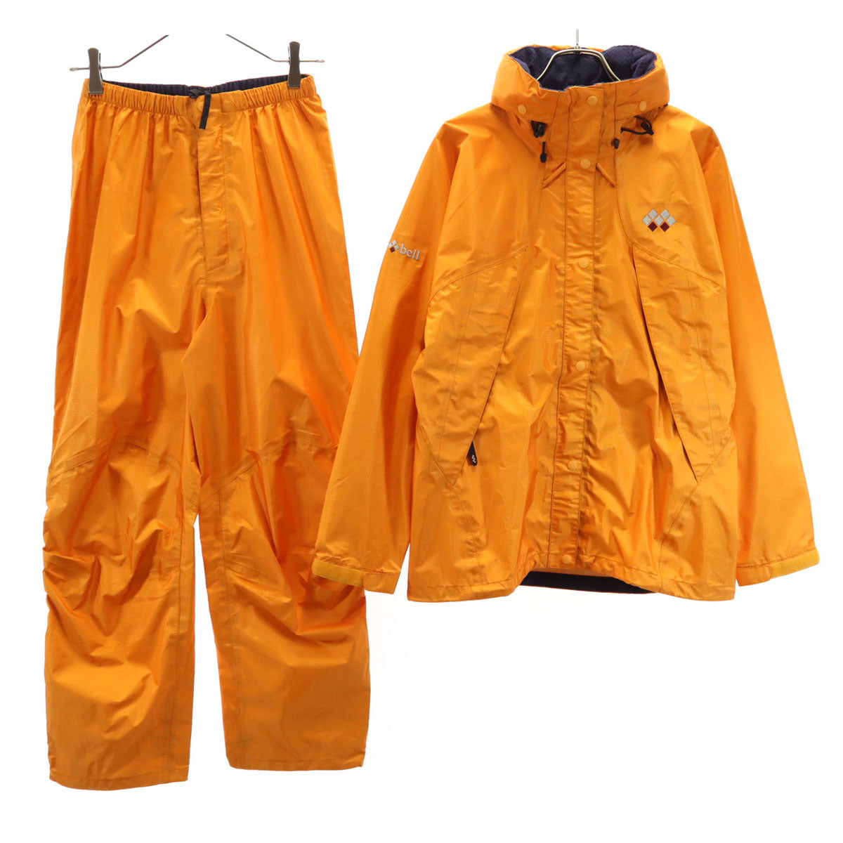 mont-bell モンベル ゴアテックス ストームクルーザー レインジャケット 上下 セットアップ M パーシモン アウトドア 収納袋付き レディース