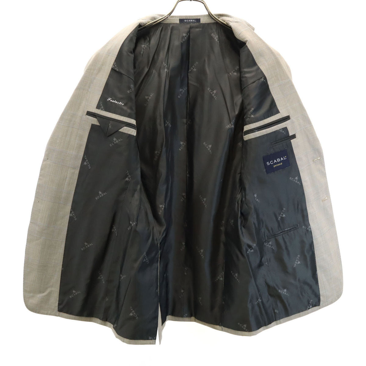 SCABAL スキャバル テーラードジャケット 上下 セットアップ ベージュ メンズ