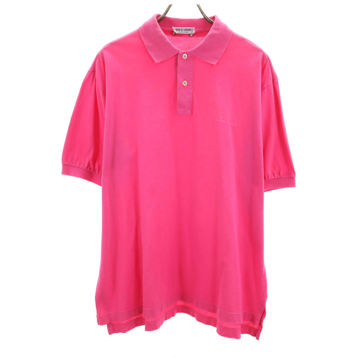 GIORGIO ARMANI LE COLLEZIONI ジョルジオアルマーニコレッツィオーニ 90s イタリア製 オールド 半袖 ポロシャツ M ピンク メンズ