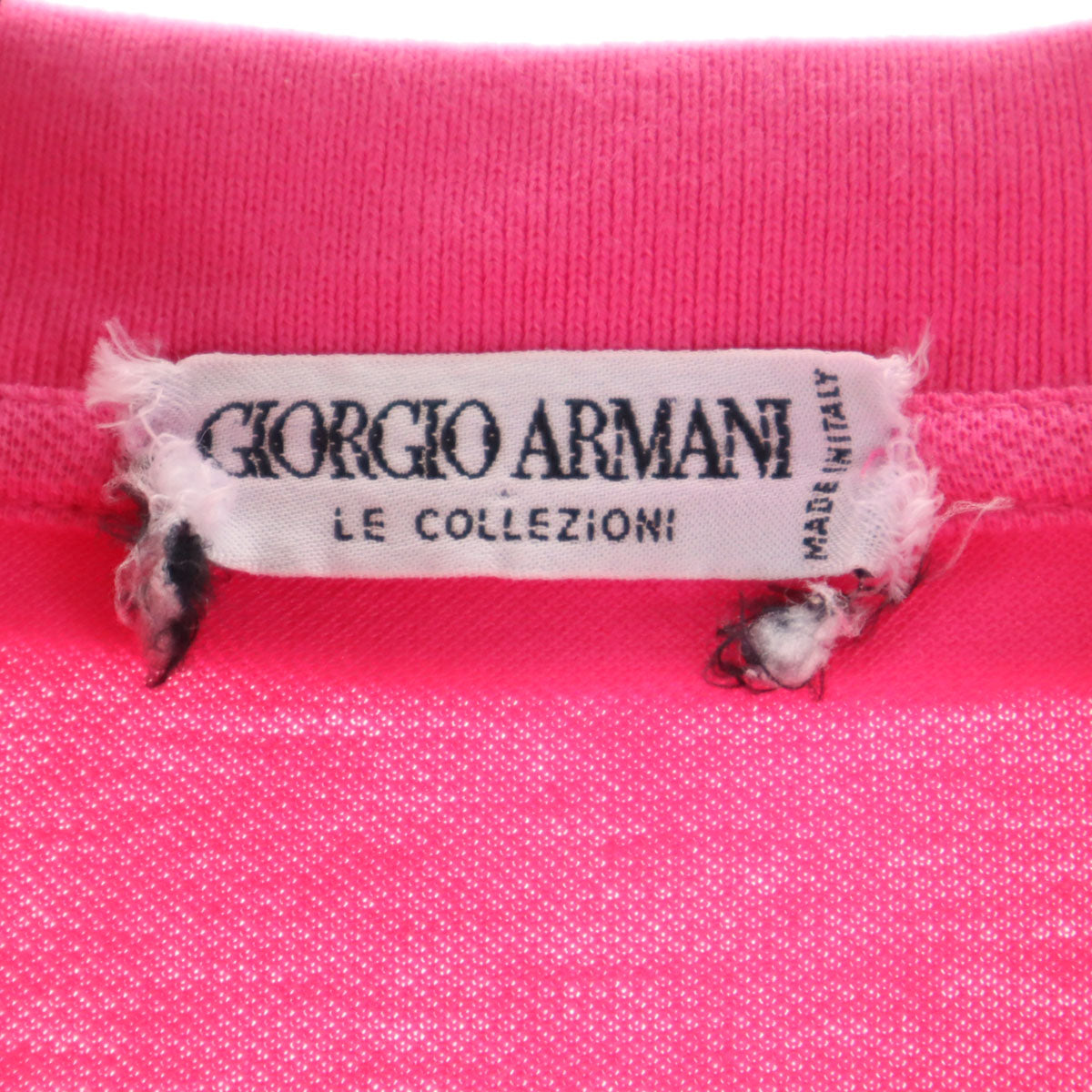 GIORGIO ARMANI LE COLLEZIONI ジョルジオアルマーニコレッツィオーニ 90s イタリア製 オールド 半袖 ポロシャツ M ピンク メンズ