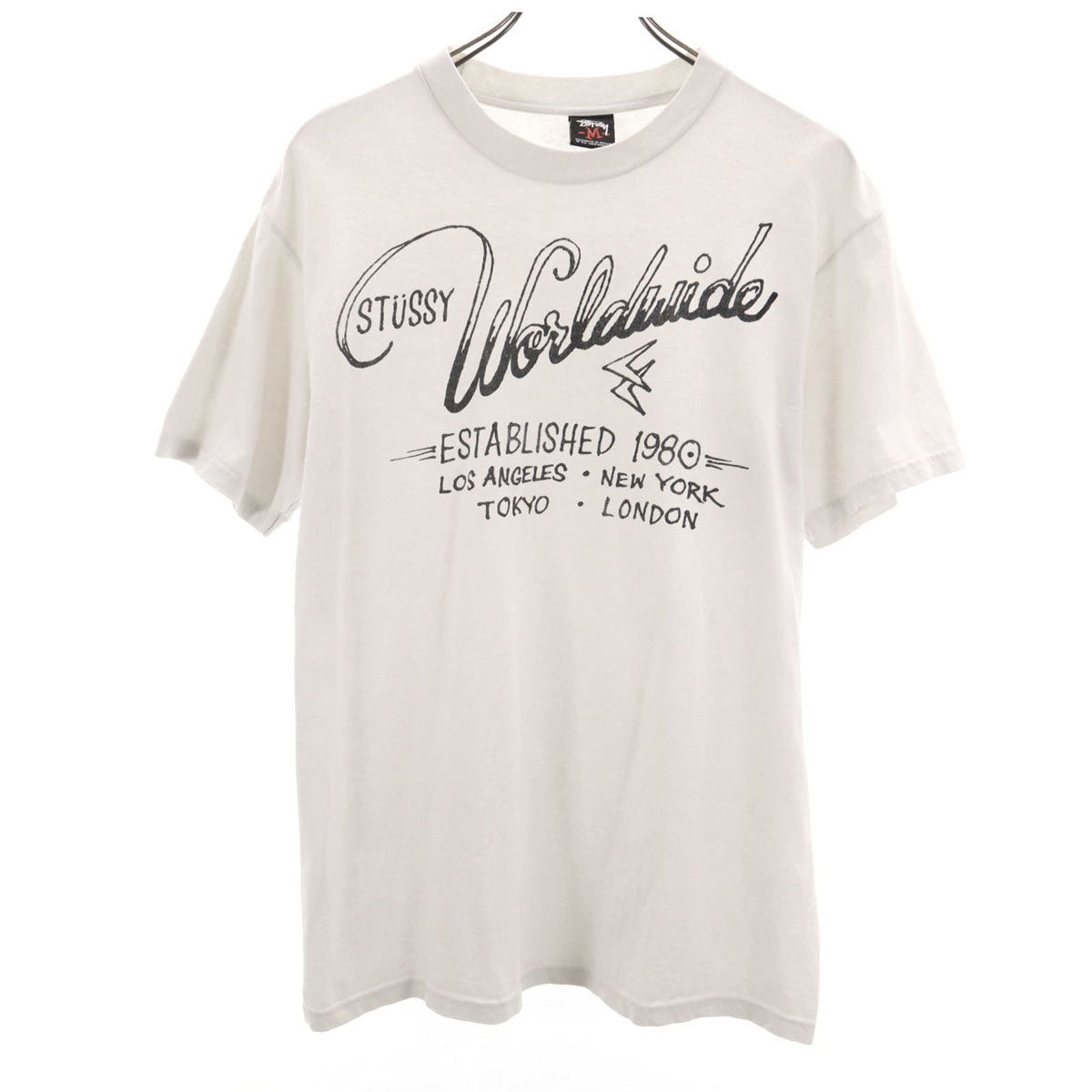 STUSSY ステューシー 半袖 Tシャツ M ホワイト系 メンズ