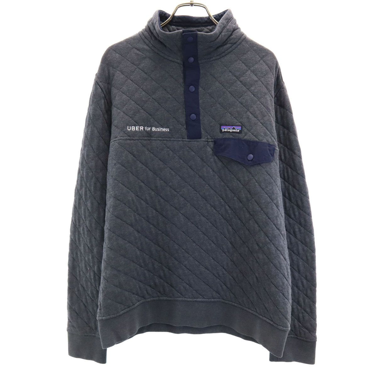 patagonia パタゴニア オーガニックコットン 長袖 キルト スナップT プルオーバー シャツ M チャコールグレー アウトドア 25371SP18 メンズ