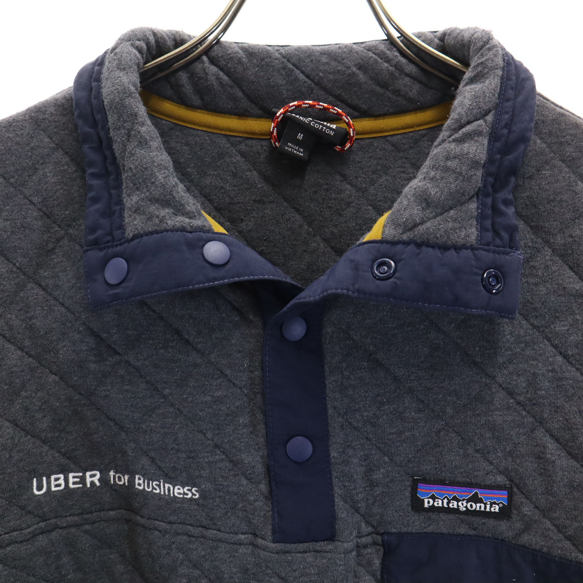 patagonia パタゴニア オーガニックコットン 長袖 キルト スナップT プルオーバー シャツ M チャコールグレー アウトドア 25371SP18 メンズ