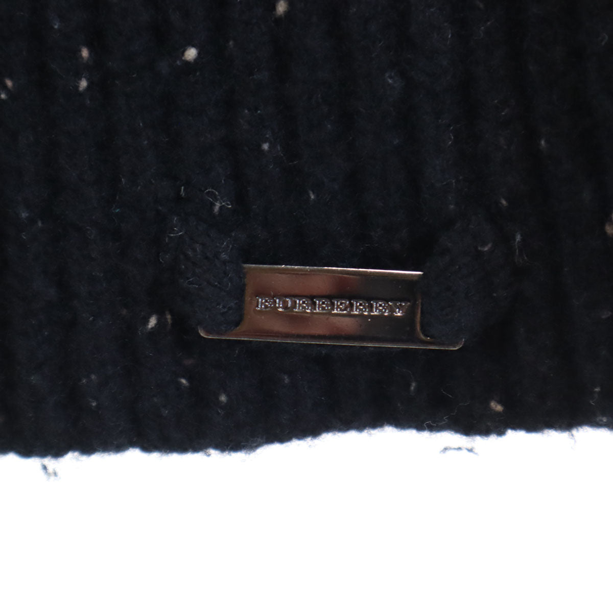 BURBERRY LONDON バーバリーロンドン 日本製 長袖 ネップ ニットカーディガン 4 ブラック 三陽商会 レディース