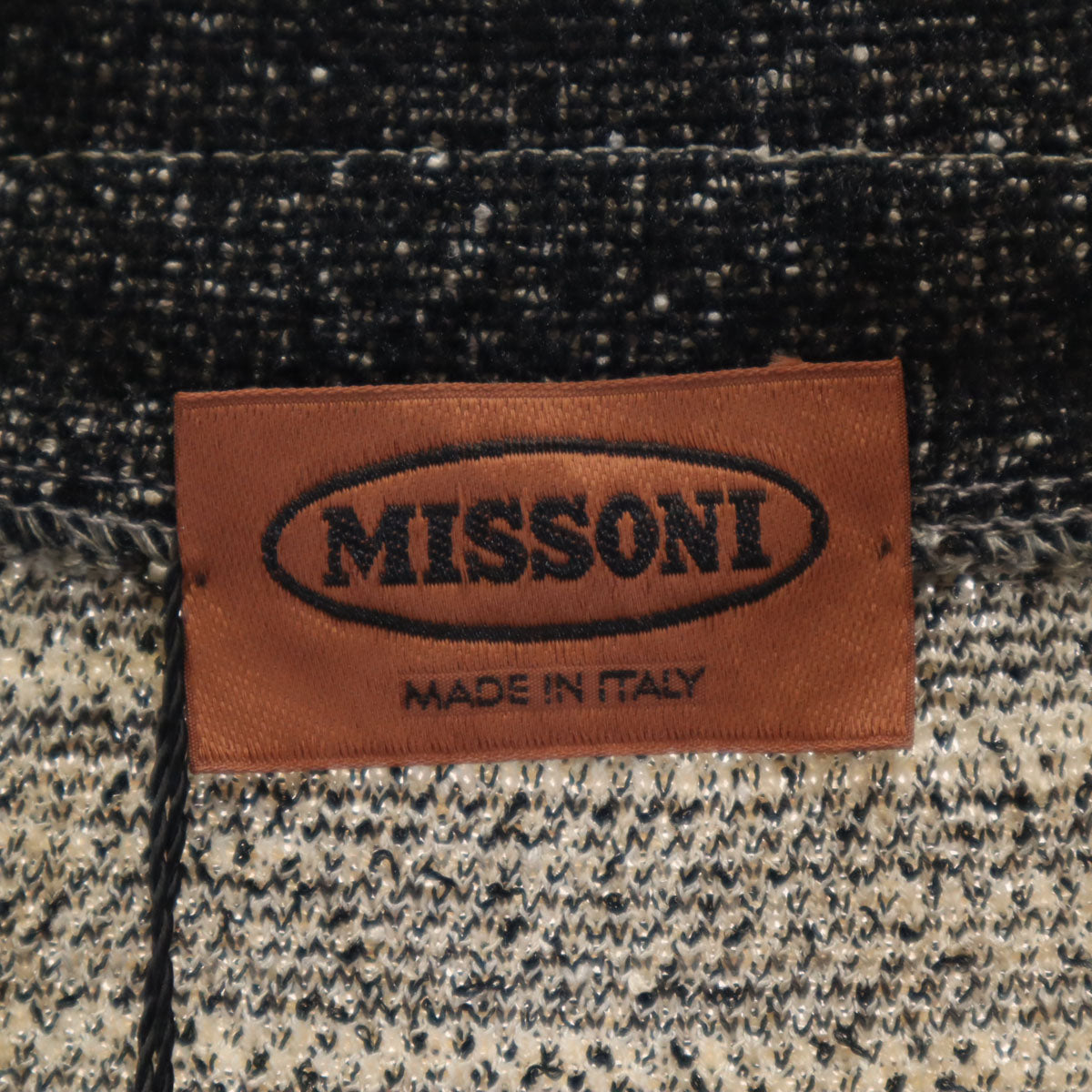 未使用 Missoni ミッソーニ イタリア製 総柄 長袖 ニットカーディガン 44 ベージュ レディース