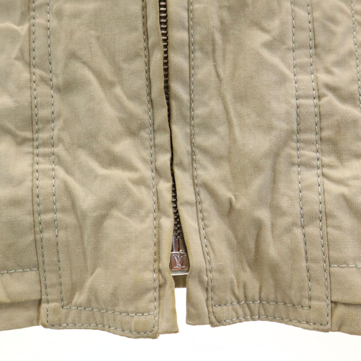 LOUIS VUITTON ルイヴィトン イタリア製 フーデッド ジャケット 38 ベージュ レディース