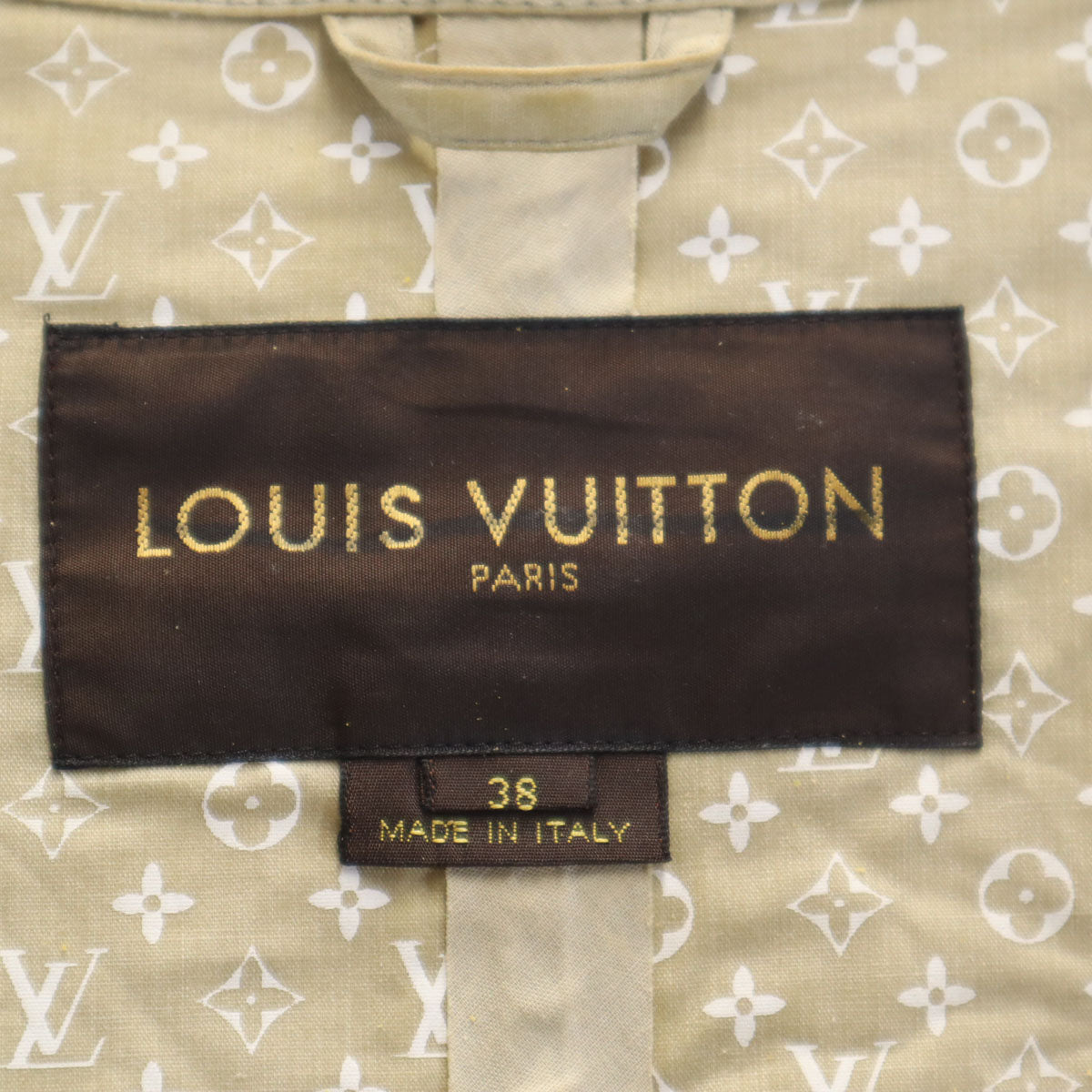 LOUIS VUITTON ルイヴィトン イタリア製 フーデッド ジャケット 38 ベージュ レディース