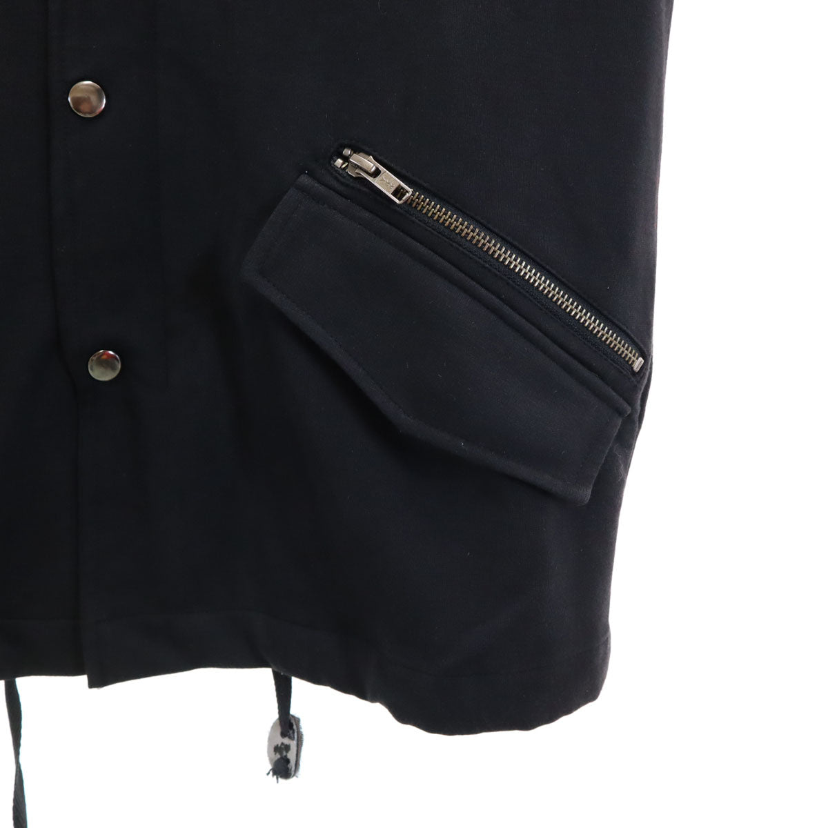 HAMNETT ハムネット ミリタリージャケット XL ブラック 天竺 メンズ