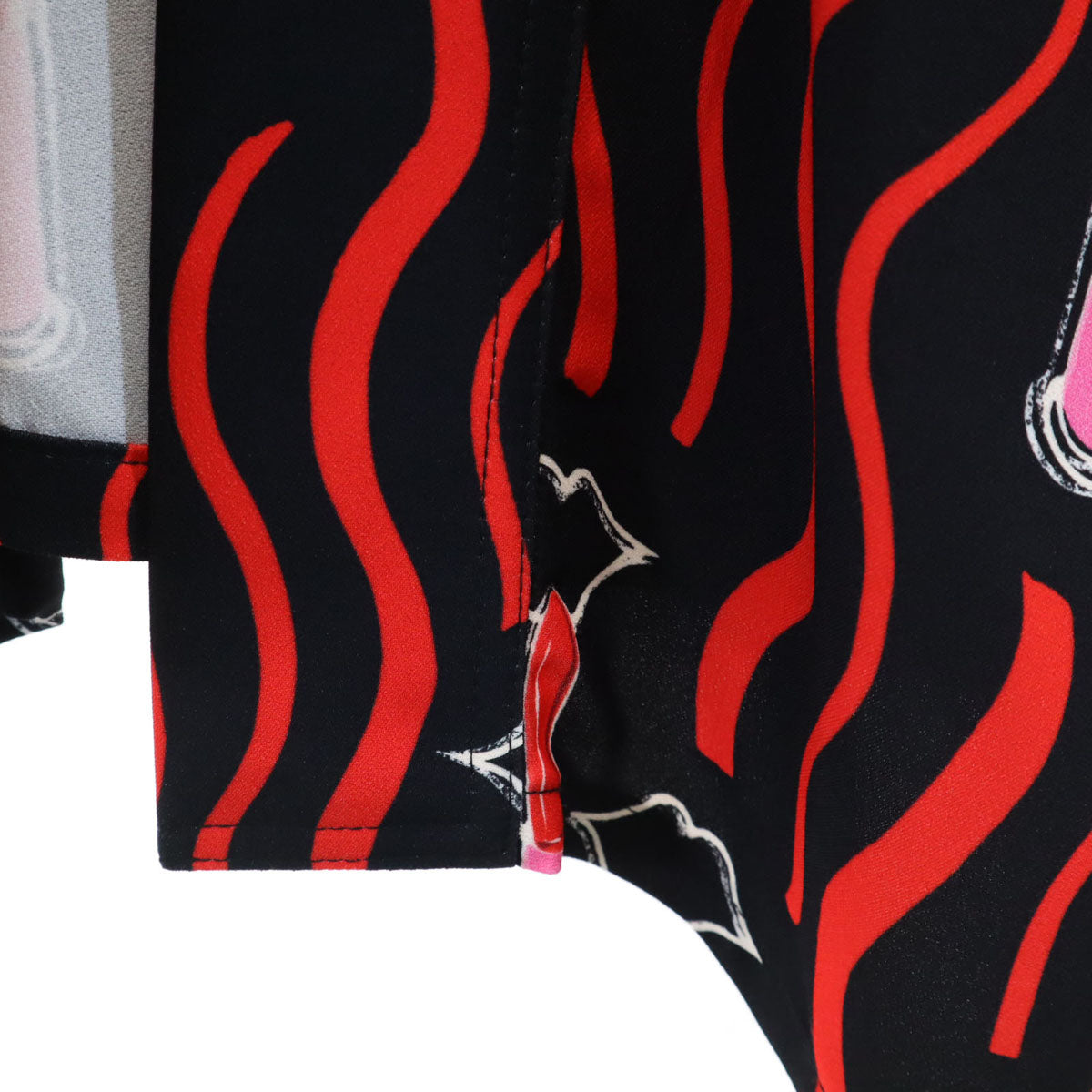 VALENTINO ヴァレンティノ 日本製 総柄 7分袖 カーディガン ブラック メンズ