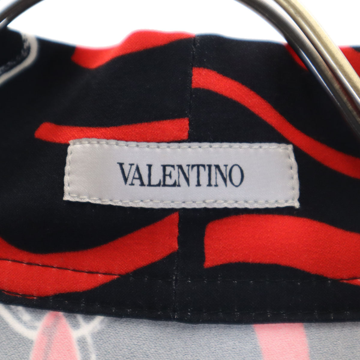 VALENTINO ヴァレンティノ 日本製 総柄 7分袖 カーディガン ブラック メンズ