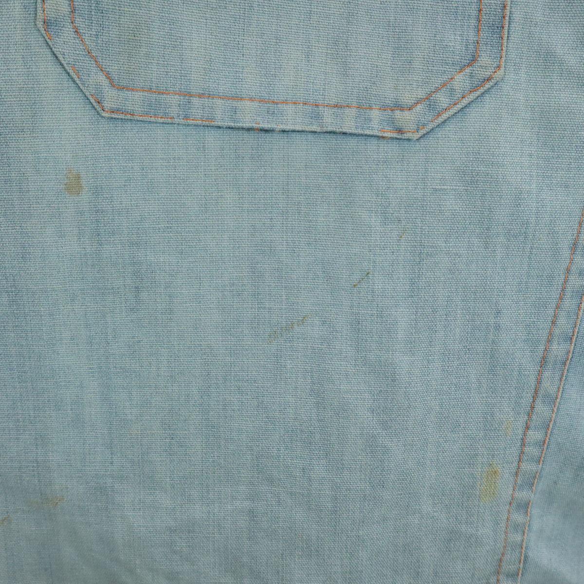 70s 80s ヴィンテージ シャンブレー シャツジャケット アイスブルー メンズ