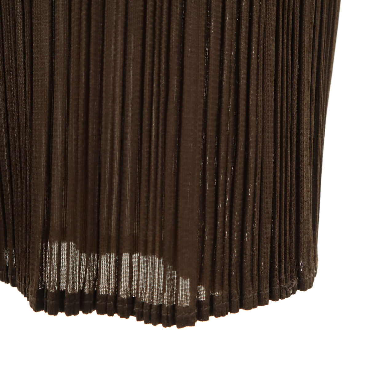 PLEATS PLEASE プリーツプリーズ 90s 日本製 オールド 長袖 プリーツ カットソー 4 ブラウン イッセイミヤケ レディース