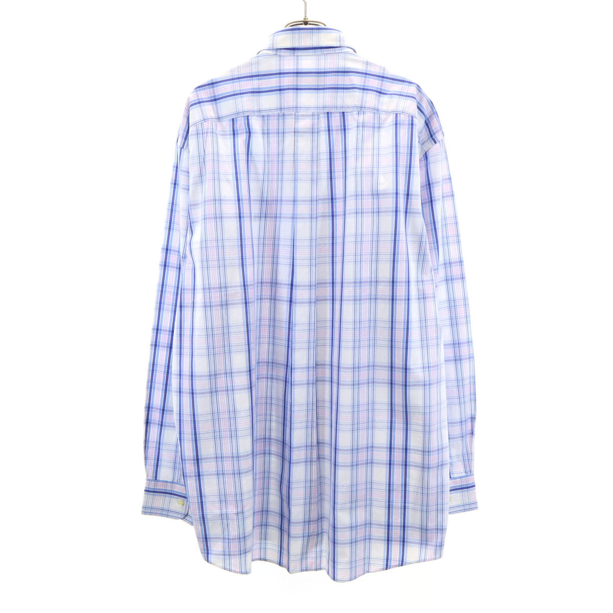 ETRO エトロ イタリア製 チェック柄 長袖 ボタンダウンシャツ 43