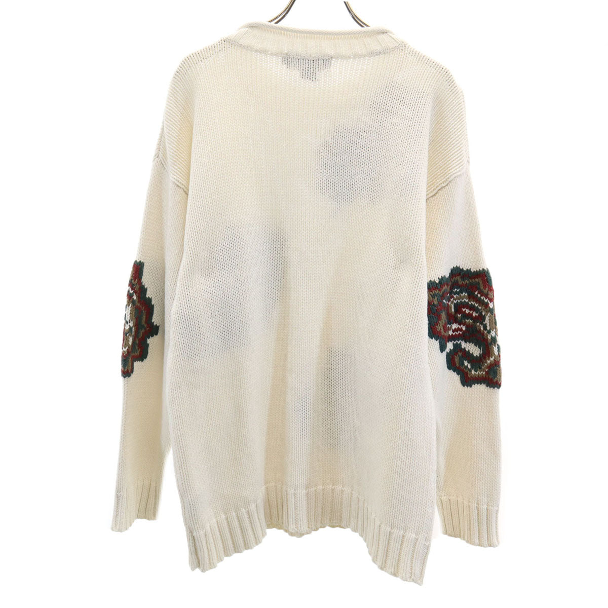 Eddie Bauer エディーバウアー 90s オールド 長袖 セーター S アイボリー ニット アウトドア メンズ