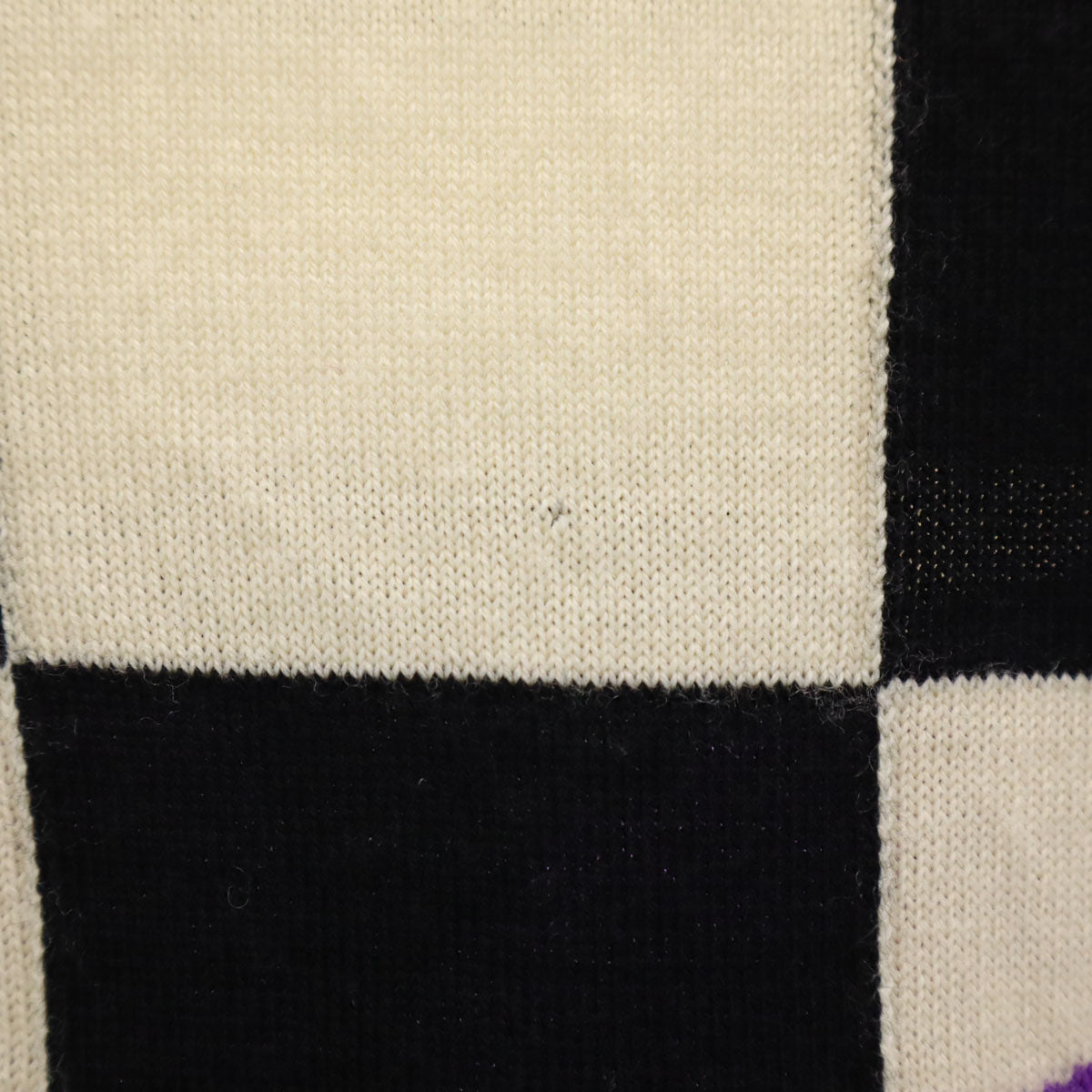 COMME des GARCONS コムデギャルソン 2012年 日本製 ブロックチェック 長袖 セーター S アイボリー ニット レディース