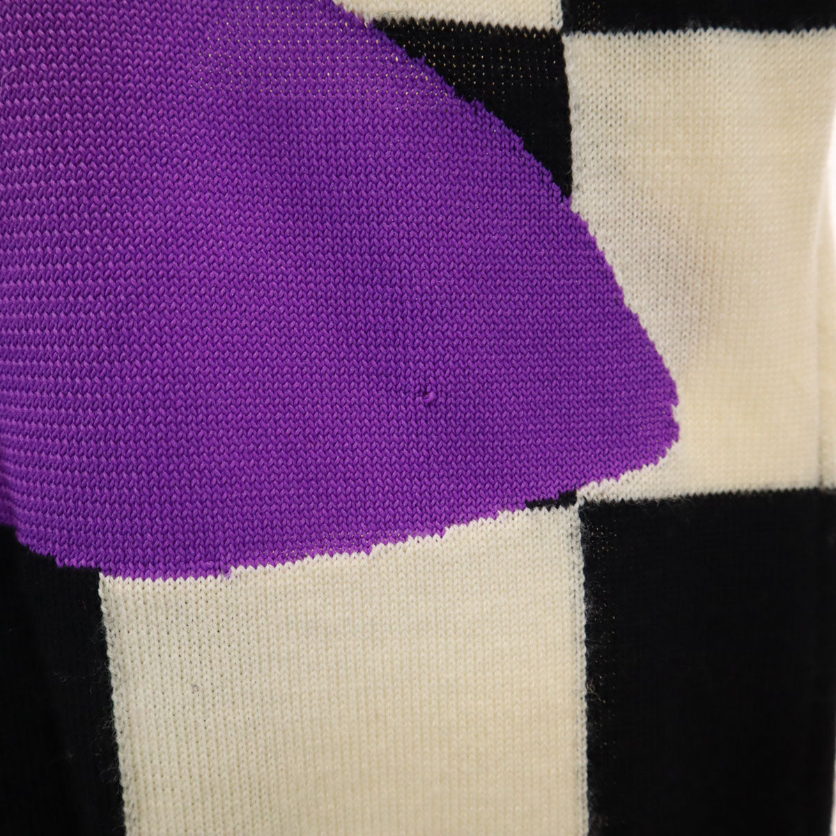 COMME des GARCONS コムデギャルソン 2012年 日本製 ブロックチェック 長袖 セーター S アイボリー ニット レディース