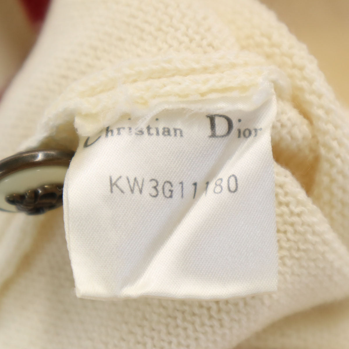 Christian Dior クリスチャンディオール 90s オールド 長袖 セーター L アイボリー ニット レディース