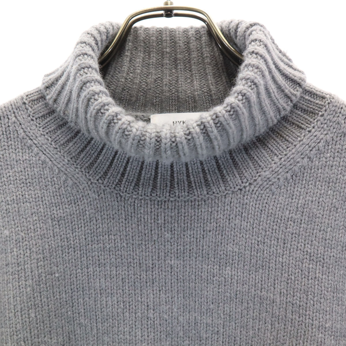 HYKE ハイク 長袖 タートルネック セーター 1 グレー ニット レディース