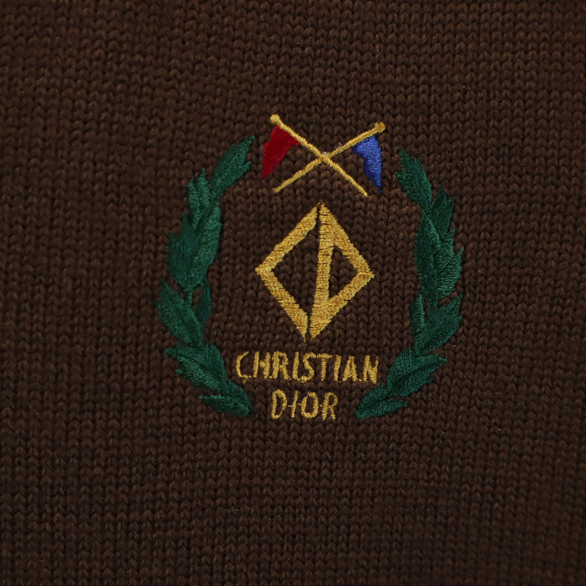 Christian Dior SPORTS クリスチャンディオールスポーツ 90s オールド Vネック ニットベスト M ブラウン メンズ